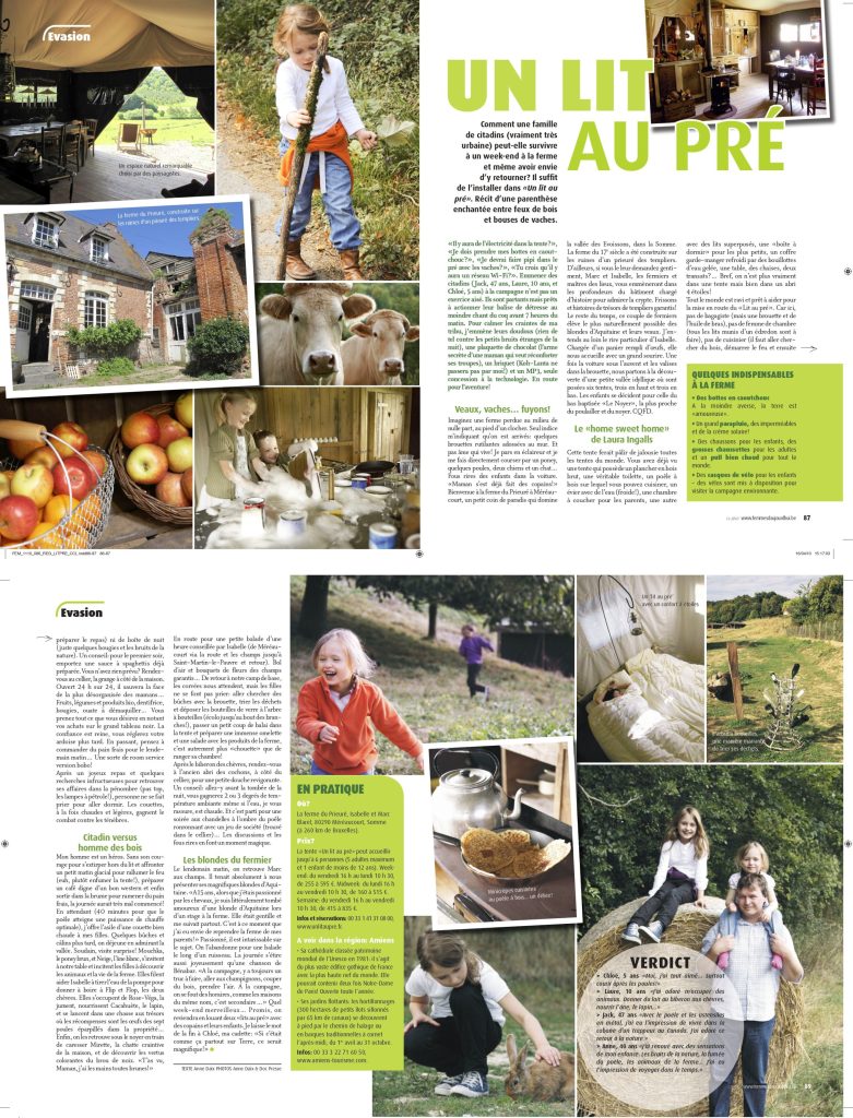 Portefolio CV Anne Daix Communication Gestion de l'environnement Article Lit au pré